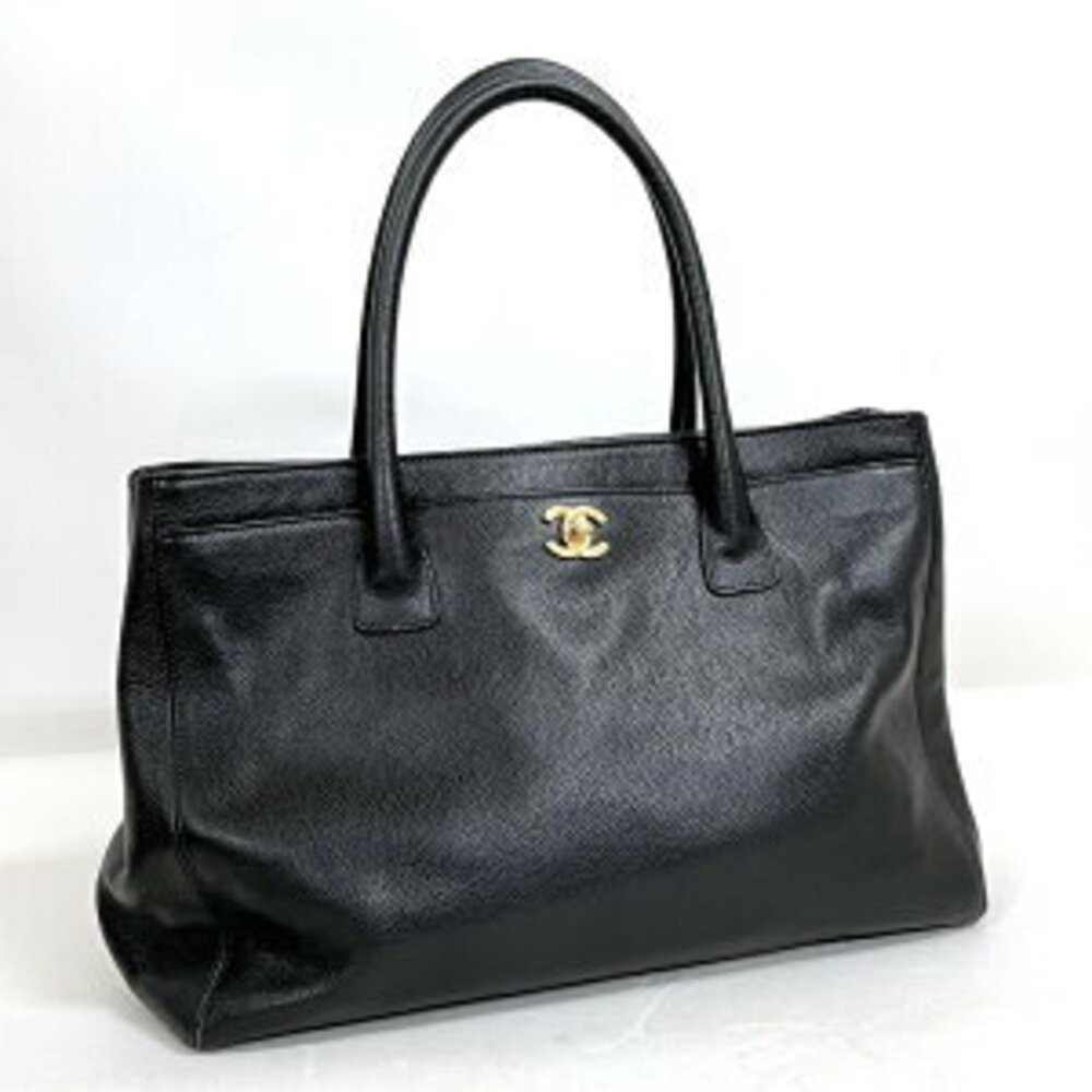 CHANEL Executive Tote Bag Black Caviar Skin